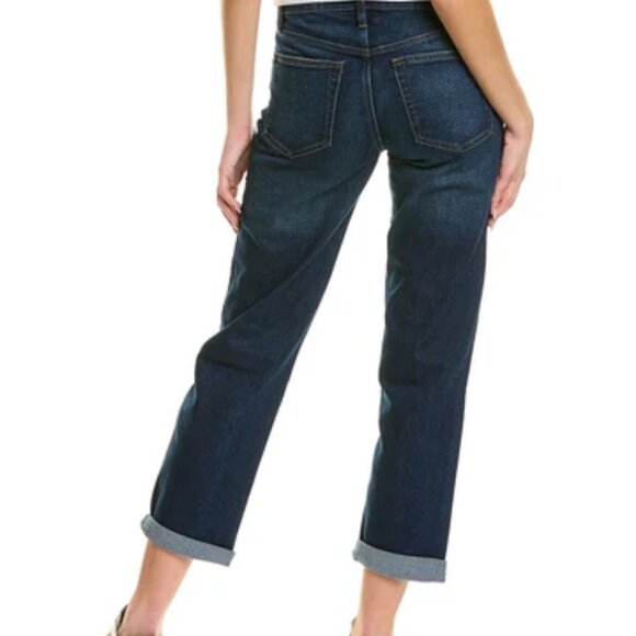 Joe's Jeans Niki Boyfriend Straight Leg Cuffable in Taffyta Size 30 Medium Wash - Picture 2 of 13